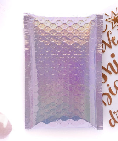 Lavander Holographic Bubblemailer