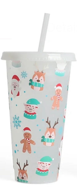 24 oz Christmas Cold Color Changing Cup