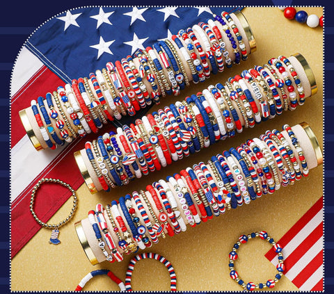 Patriotic Themed Heishi Bracelet