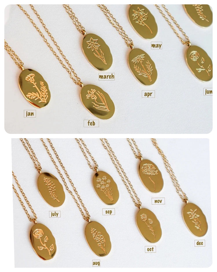 Birthmonth Flower Necklace