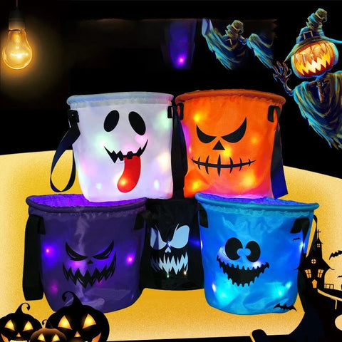 Light Up Halloween Baskets