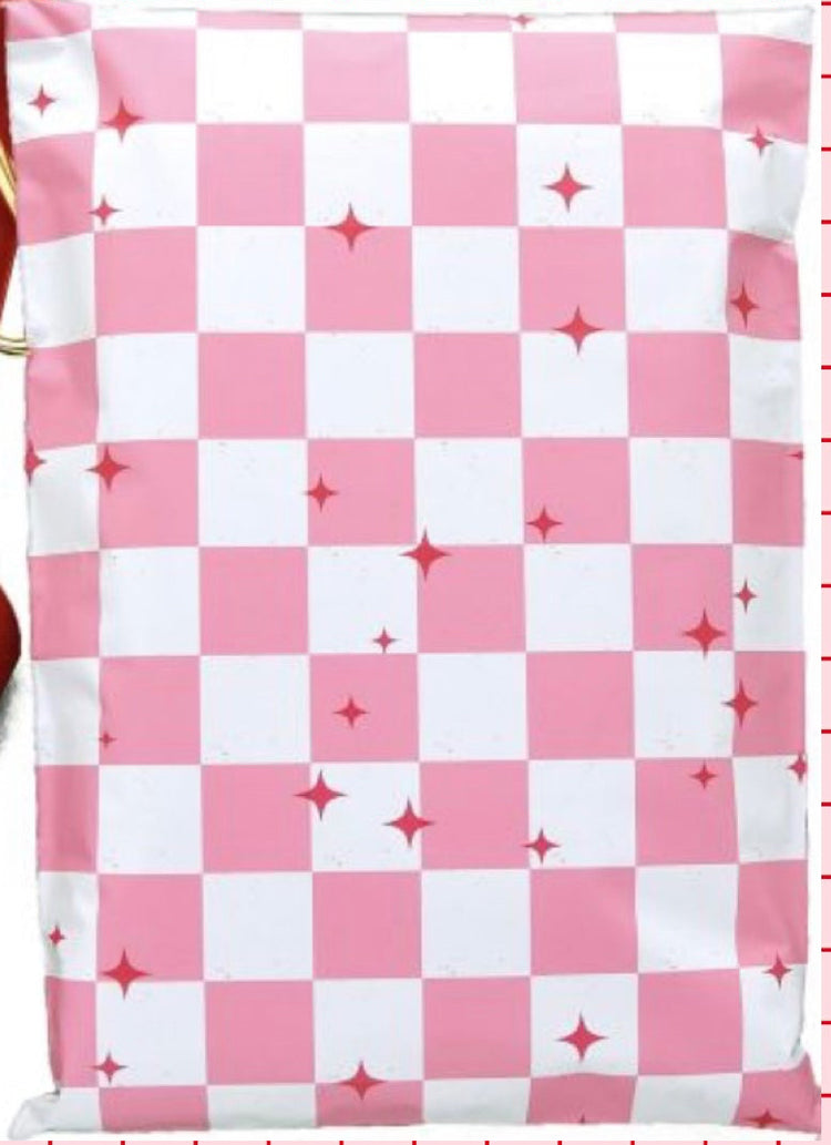 Pink Check 7 x 10