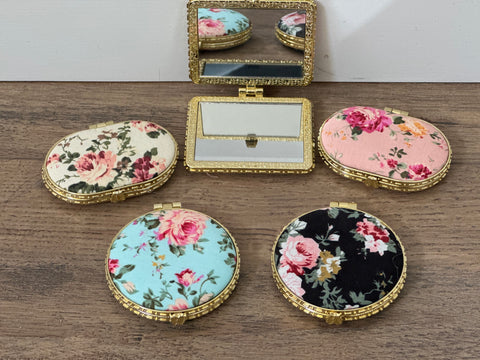 Vintage Floral Mini Pocket Mirror