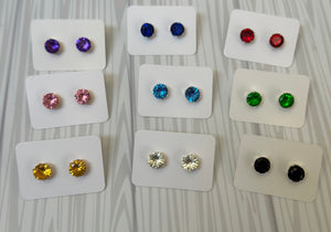 Gemstone Stud Earrings Random Select