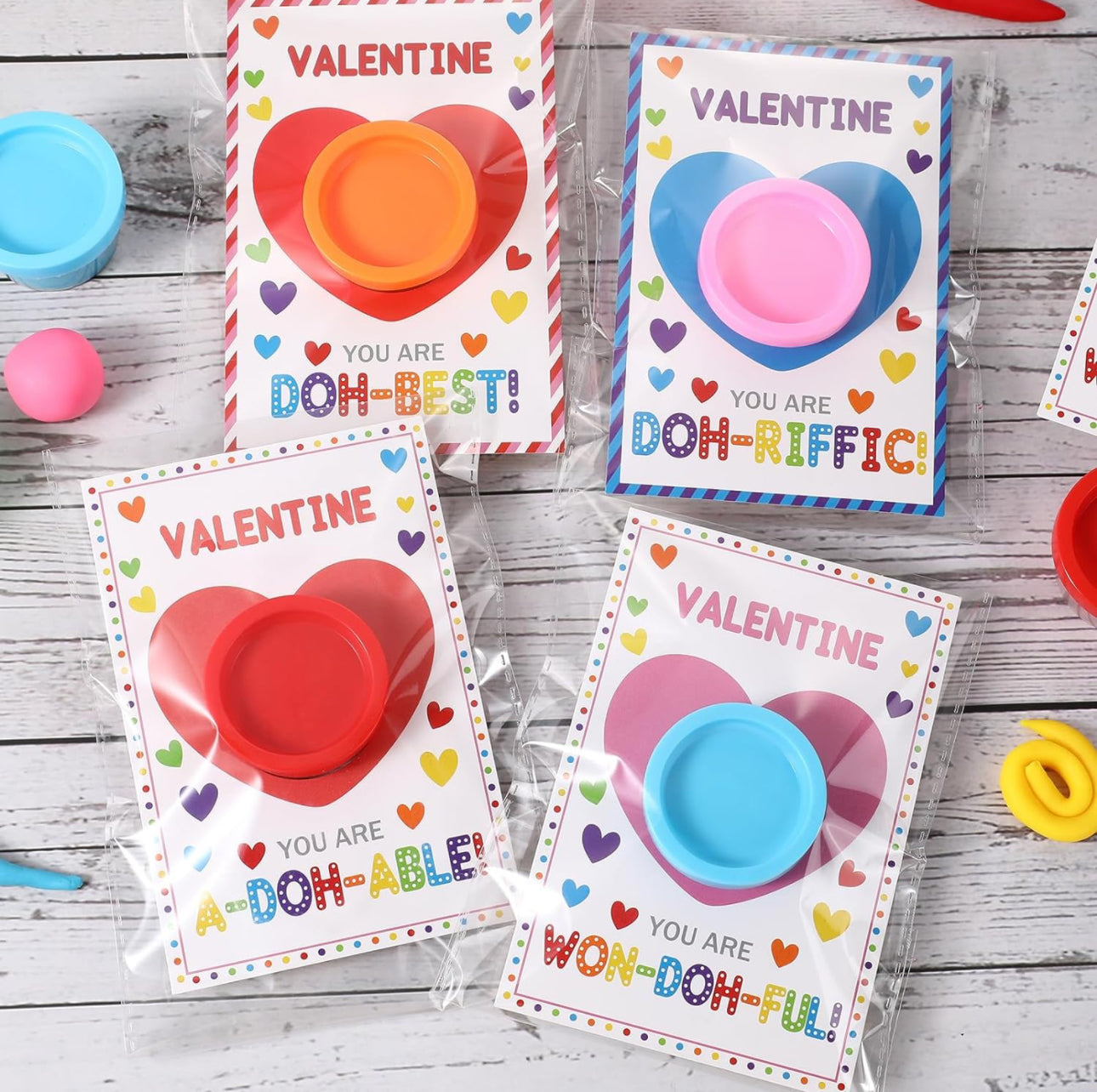 Mini Play Doh with Valentine Card