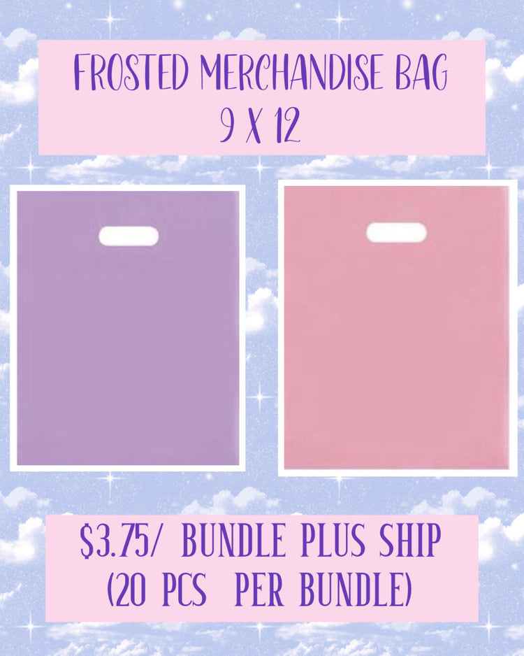 9x12 Frosted Merch Bag Bundle