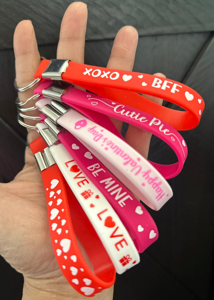 Valentines Day Silicone Bracelet Dozen
