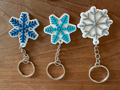 Snowflake Silicone Keychain Random Selec