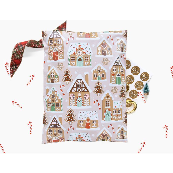 Gingerbread Village Polymailer 10 x 13