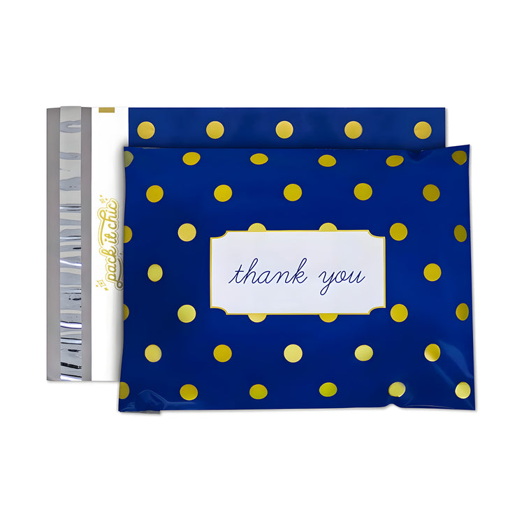 Blue Thank you Polka Dot Polymailer 10 x 13 (Pack of 10)