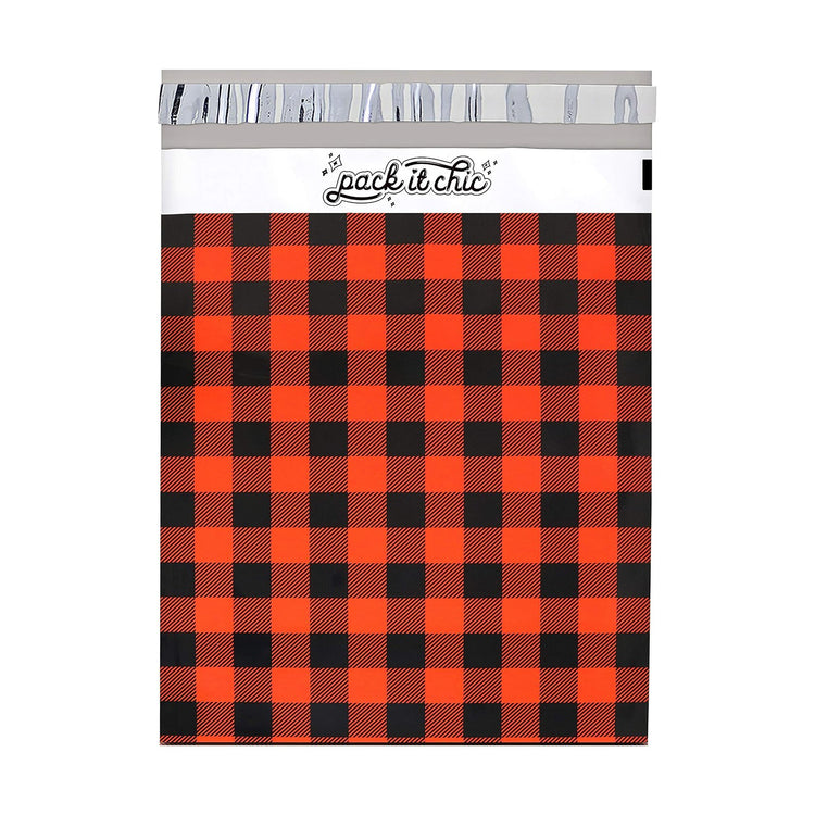Buff Plaid Polymailer 10 x 13 (Pack of 10)
