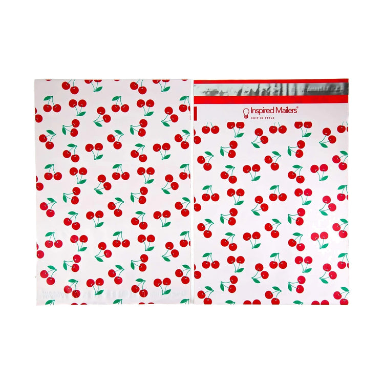 Cherries on White Polymailer 10 x 13