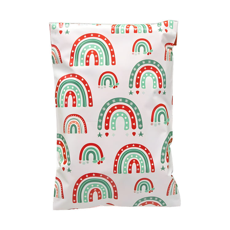 Christmas Rainbows Polymailer 7.5 x 10.5 (Pack of 10)