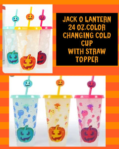 Halloween Color Changing Cup with Topper