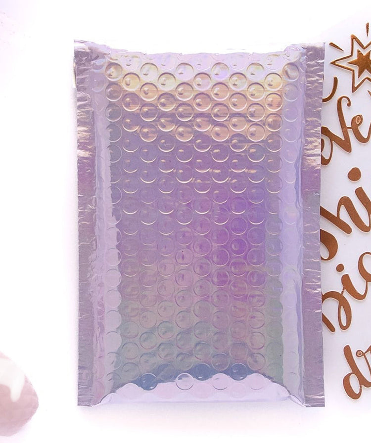 Lavender Holographic Bubble Mailer 6 x 10 (Pack of 10)
