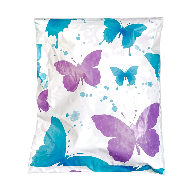 Pink and Blue Butterfly Polymailer 10 x 13 (Pack of 10)