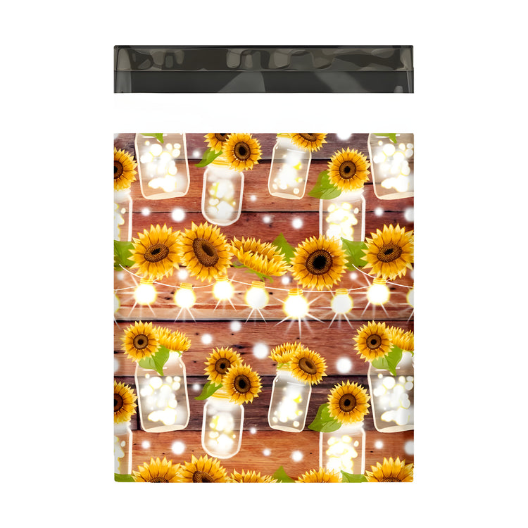 Sunflower Mason Jar Polymailer 10 x 13 (Pack of 10)