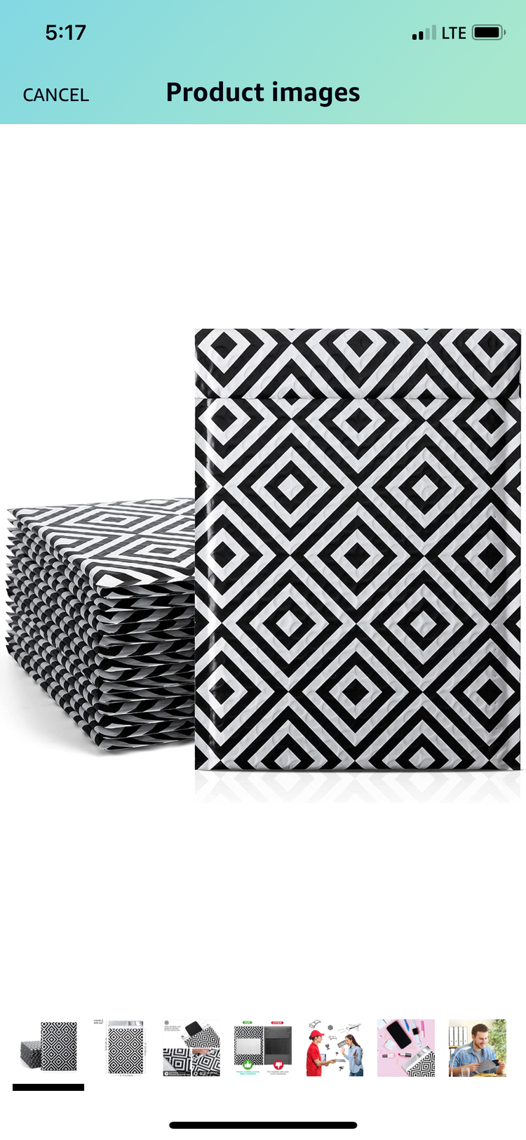 Diamond Bubble Mailer 4 x 8 (Pack of 10)