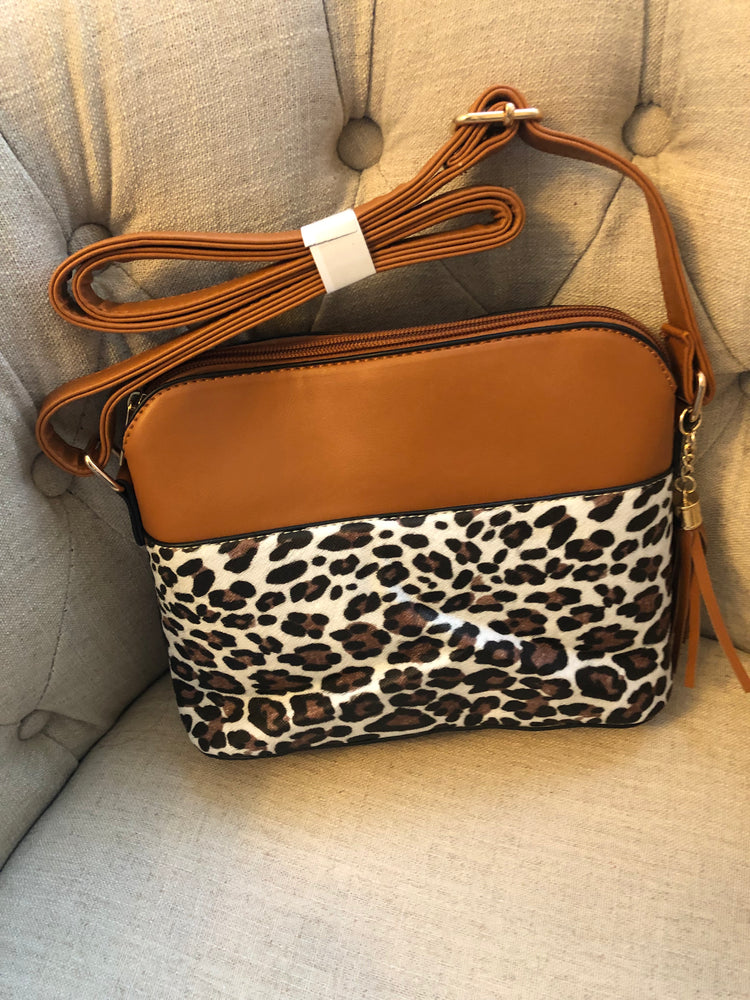 Dome Crossbody Bag in Leopard Design
