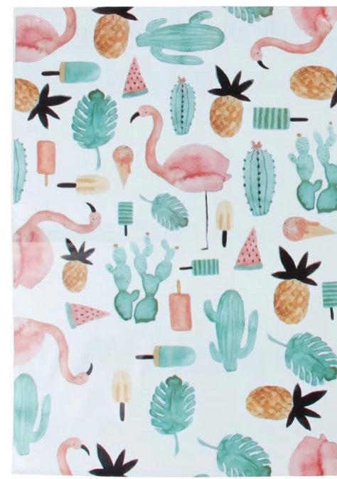 Cactus and Flamingo 10 x 13