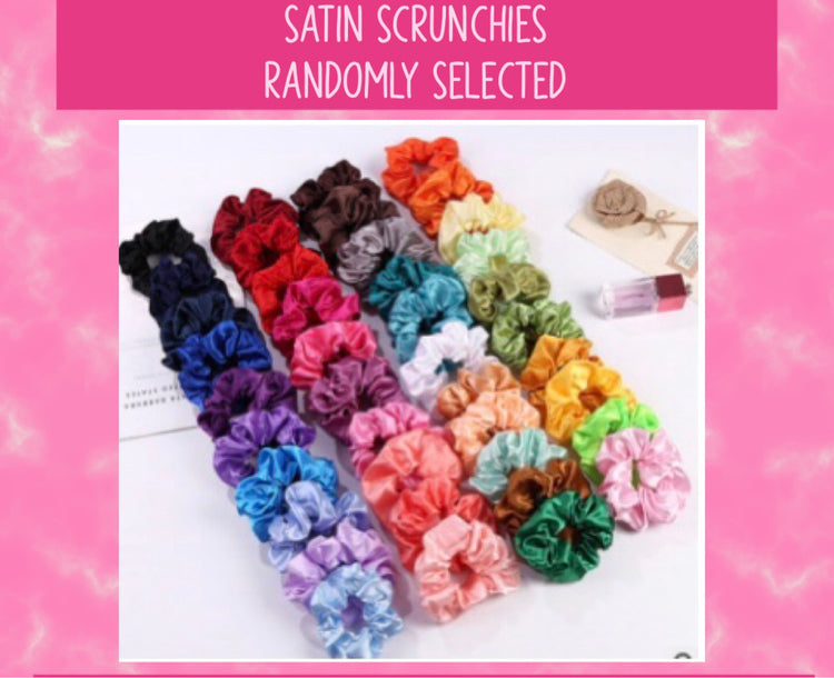 Satin Scrunchies Dozen Random Select
