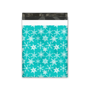 Aqua Snowflakes Polymailer 10 x 13