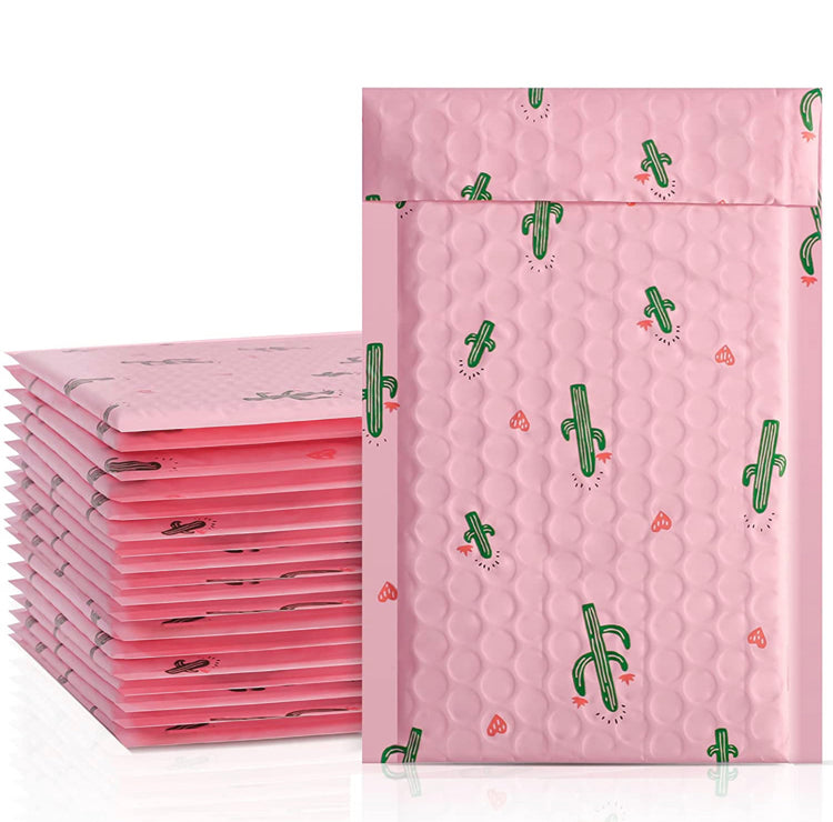 Pink Cactus Bubble Mailer 6.5 x 10 (Pack of 10)