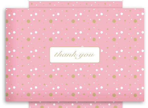 Pink Polka Dot Thank you 10 x 13