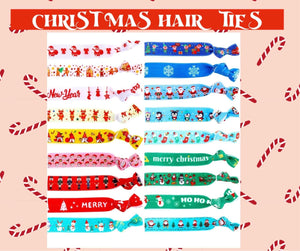 Christmas Hair Tie Dozen