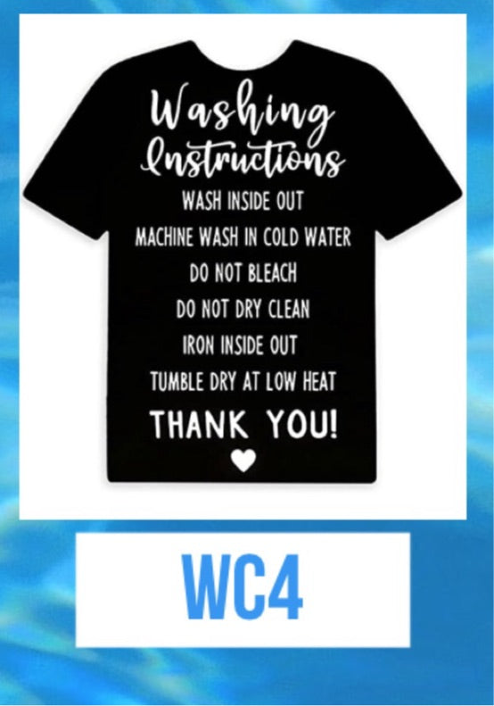 WC4 Wash Care Card
