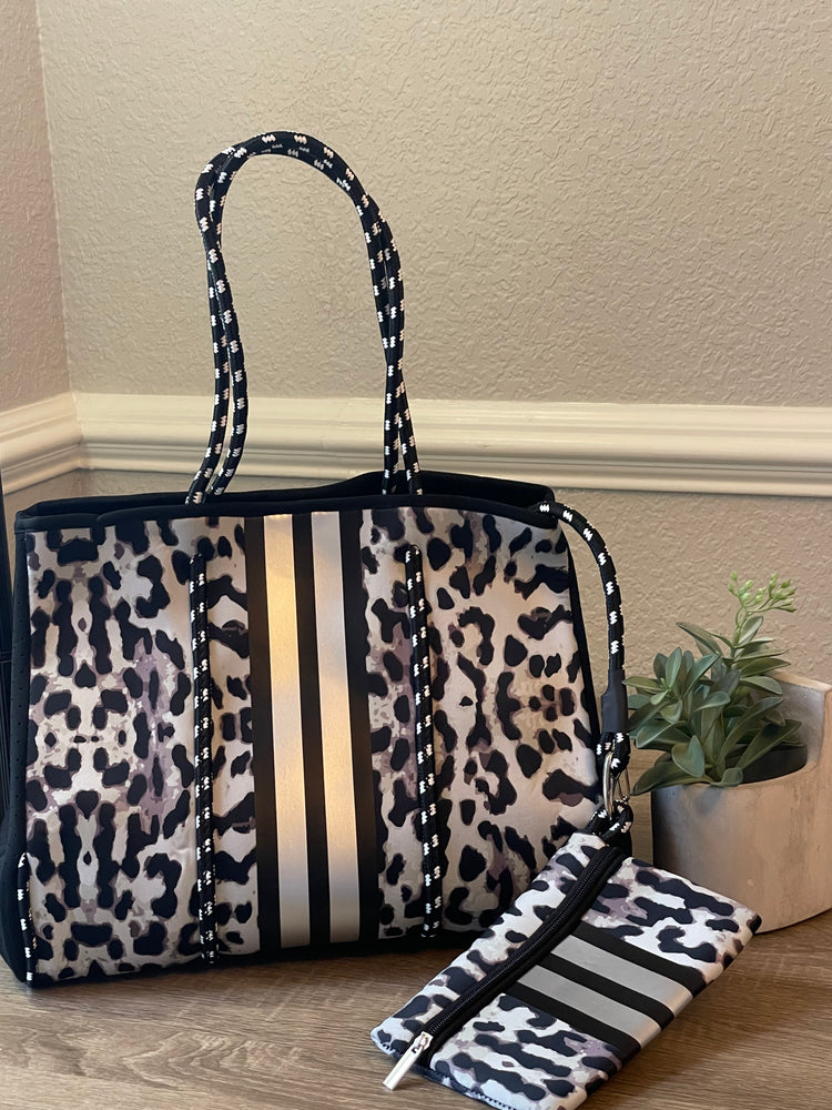 Neoprene Tote Bag Tiger Stripe