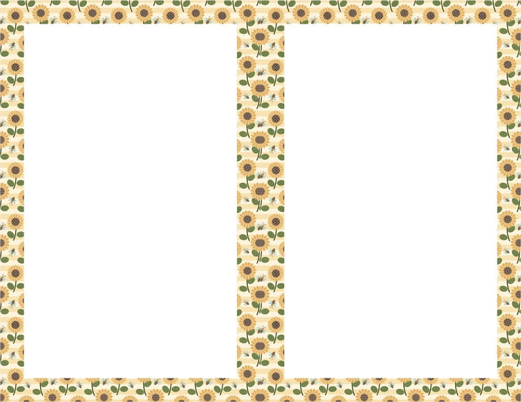 Sunflower Border Shipping Label