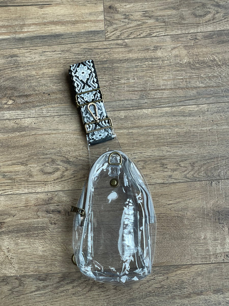 Clear Sling Bag with Guitar Strap