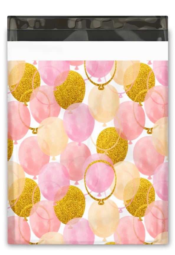 Pink and Gold Balloons 10 x 13