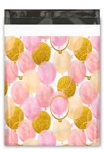 Pink and Gold Balloons 10 x 13