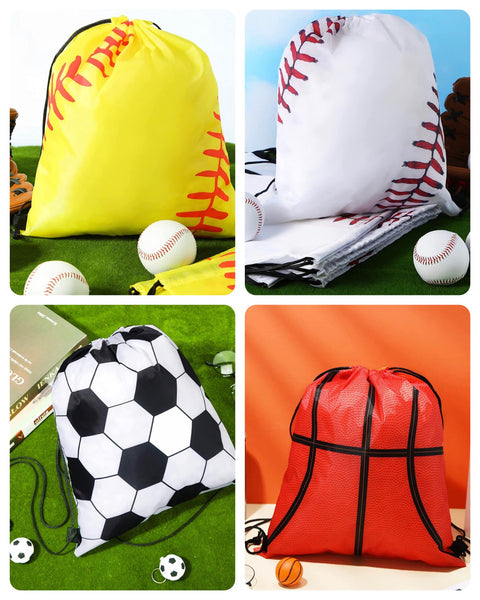 Sports Themed Drawstring Bags