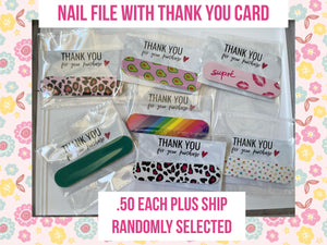 Nail File with TY  Card