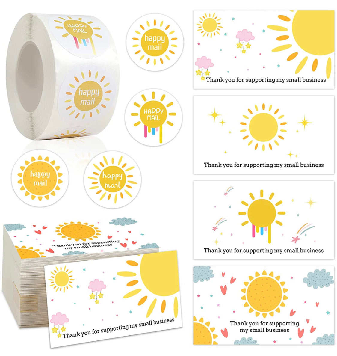 Thank You Card Sticker Combo