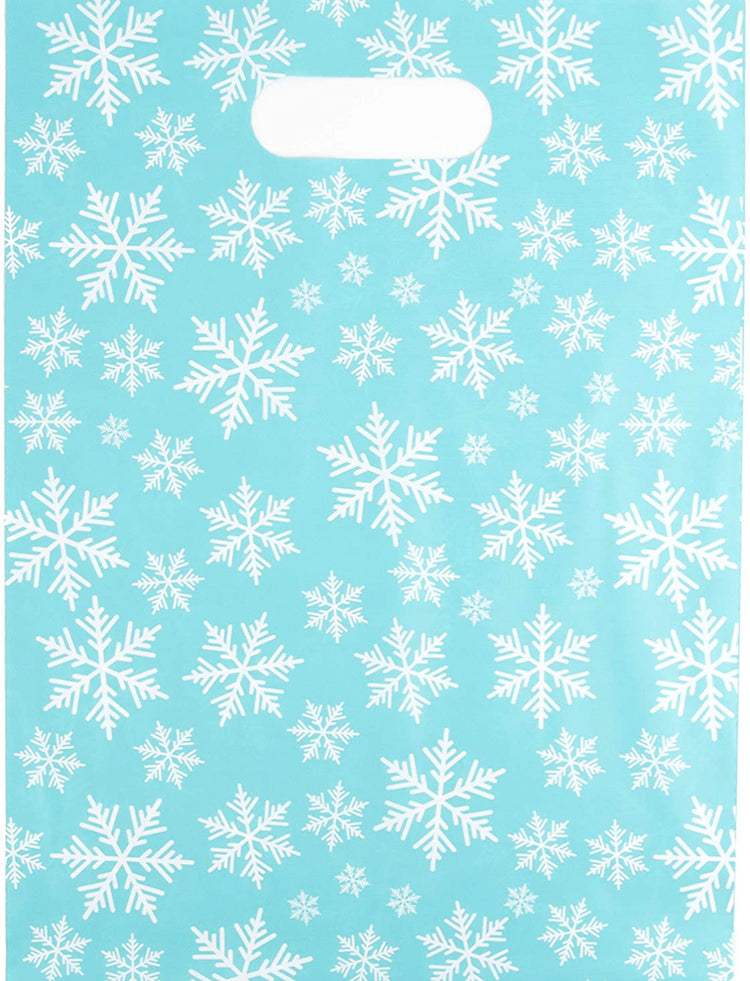 Aqua Snowflakes Merch Bag