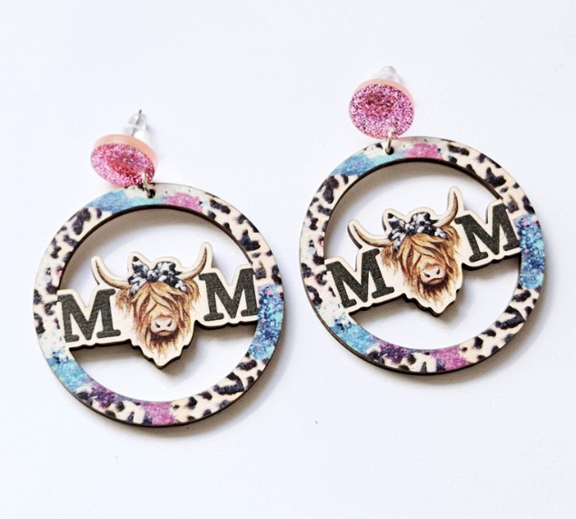 Mama Wooden Earrings